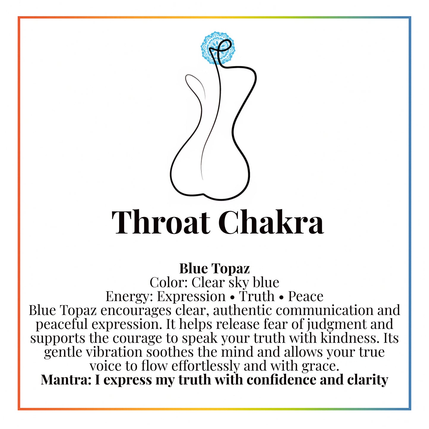 Throat Chakra Bracelet – Blue Topaz