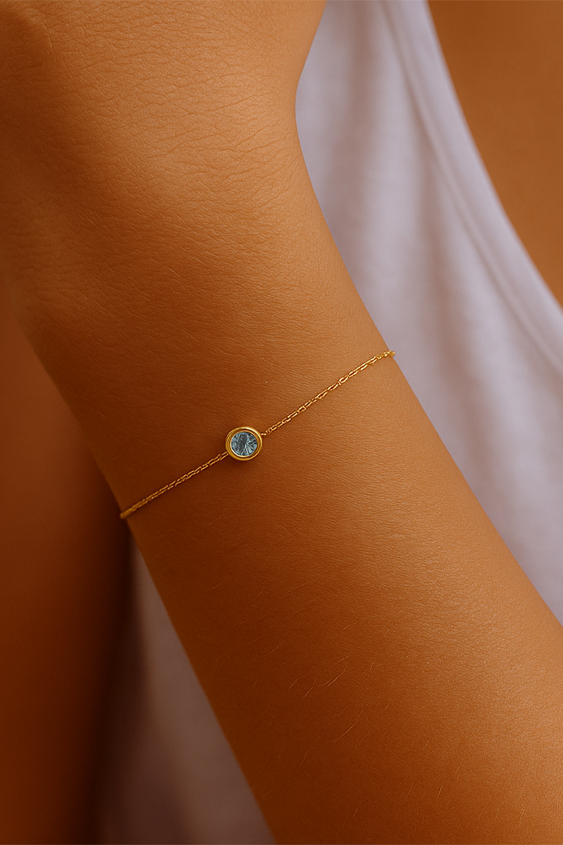 Throat Chakra Bracelet – Blue Topaz