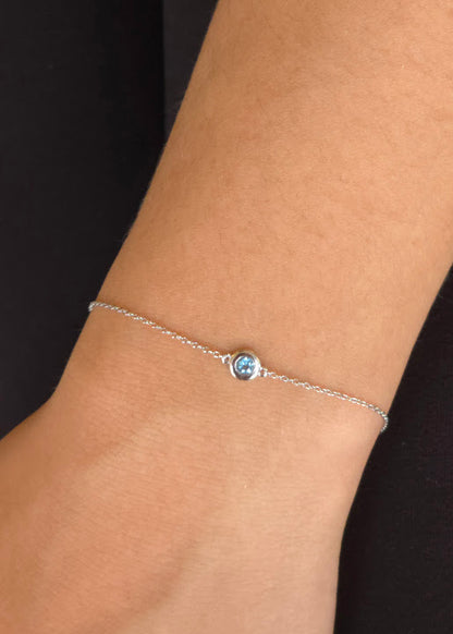 Throat Chakra Bracelet – Blue Topaz