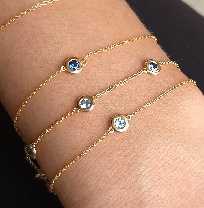 Throat Chakra Bracelet – Blue Topaz