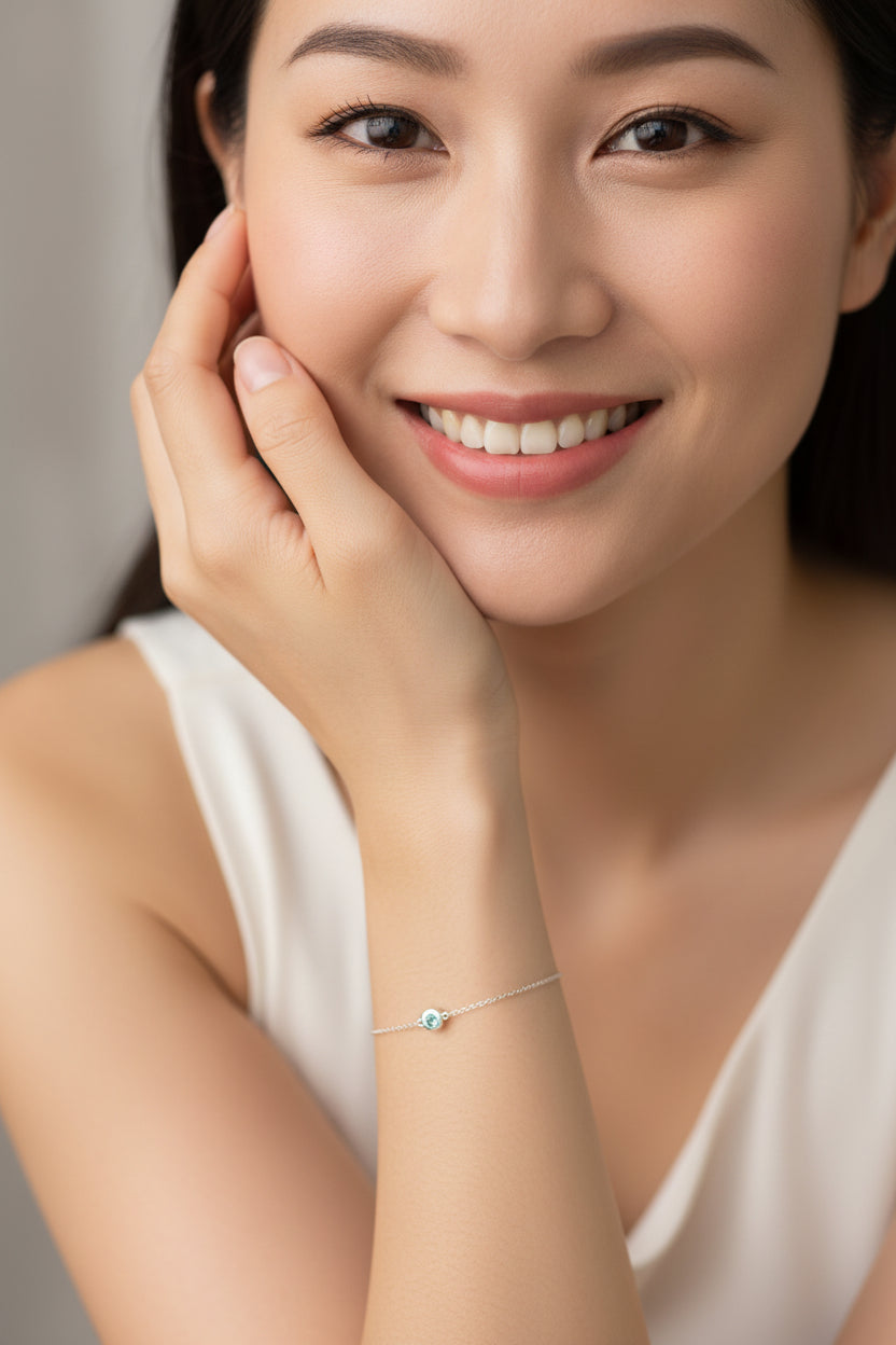 Throat Chakra Bracelet – Blue Topaz